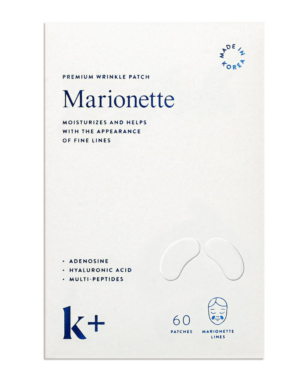 Patchs KPLUS anti-rides marionnette pour lisser les ridules nocturnes.