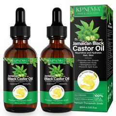 KPNEMA huile de ricin noir jamaïque – bouteille: nourrissante et hydratante pour les cheveux.