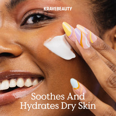 KraveBeauty Extrait d’avoine apaisant pour peau sensible et confort.