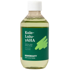 KraveBeauty Kale-Lalu-yAHA, bouteille exfoliante, révèle une peau plus lumineuse et lisse.
