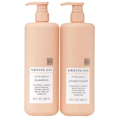 Kristin Ess Shampooing Extra Doux en bouteille pour nettoyage en douceur.