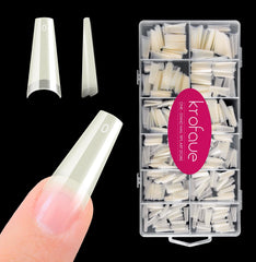 Extensions Krofaue carrées naturelles en boîte, 600 pièces pour salon et DIY.