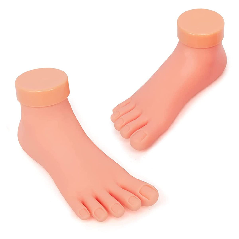 Pied pratique Krofaue droit, maquette flexible pour entraînement des ongles et nail art.