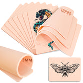 KTKAJW peau pratique 3mm double-face, texture réaliste pour l'entraînement tatouage.