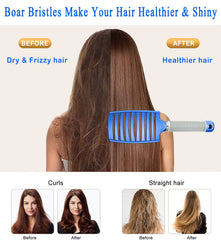 KTKUDY Brosse démêlante – noeuds faciles et douceur bleue