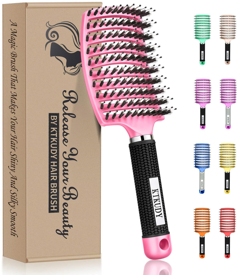 KTKUDY brosse demelante poils sanglier, demelage en douceur.