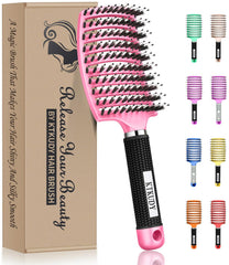 KTKUDY brosse demelante poils sanglier, demelage en douceur.