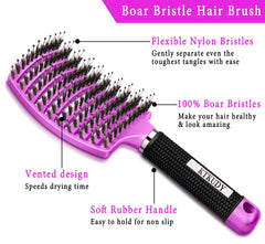 KTKUDY brosse démêlage cheveux secs pour plus de douceur et brillance naturelle.