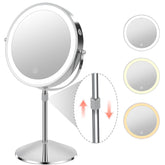 KuMers miroir-maquillage lumineux 10x, précision et double-face.