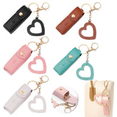 KuuGuu porte-rouge à levres avec miroir coeur rose, pratique en sac