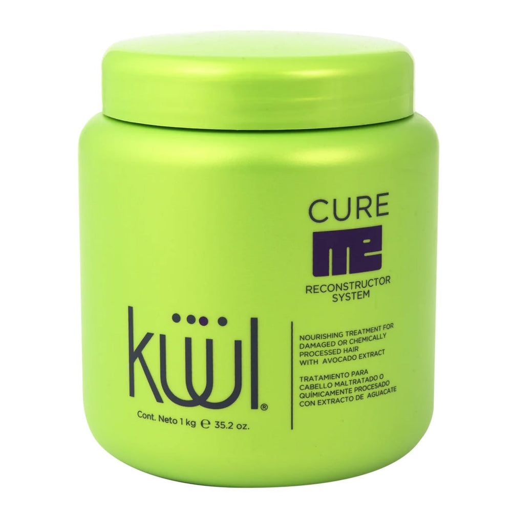 Kuul Cure Me Reconstructor, bouteille-avocat : soin nourrissant pour cheveux secs et abîmés.