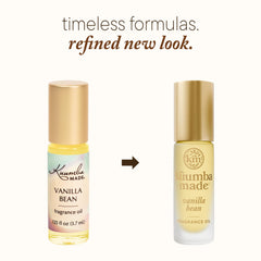 Kuumba Made Vanille Bean Roll-on Applicateur, parfum concentré pour poignets et nuques.