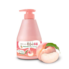Kwailnara Gel Douche Lait Pêche: infusion lait pêche pour douceur après la douche.