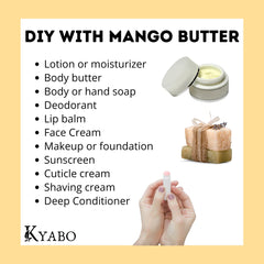 Beurre Kyabo mangue, pression à froid, base pour crèmes.
