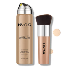 KYDA AirBrush fond de teint spray, fini soyeux et couverture naturelle.