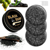 KYDA barre-shampoing noire pour cheveux gris, possibilité de coloration naturelle et soin du cuir chevelu.