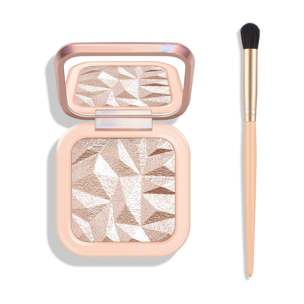 Palette illuminateur KYDA avec poudre nacrée pour un éclat naturel.