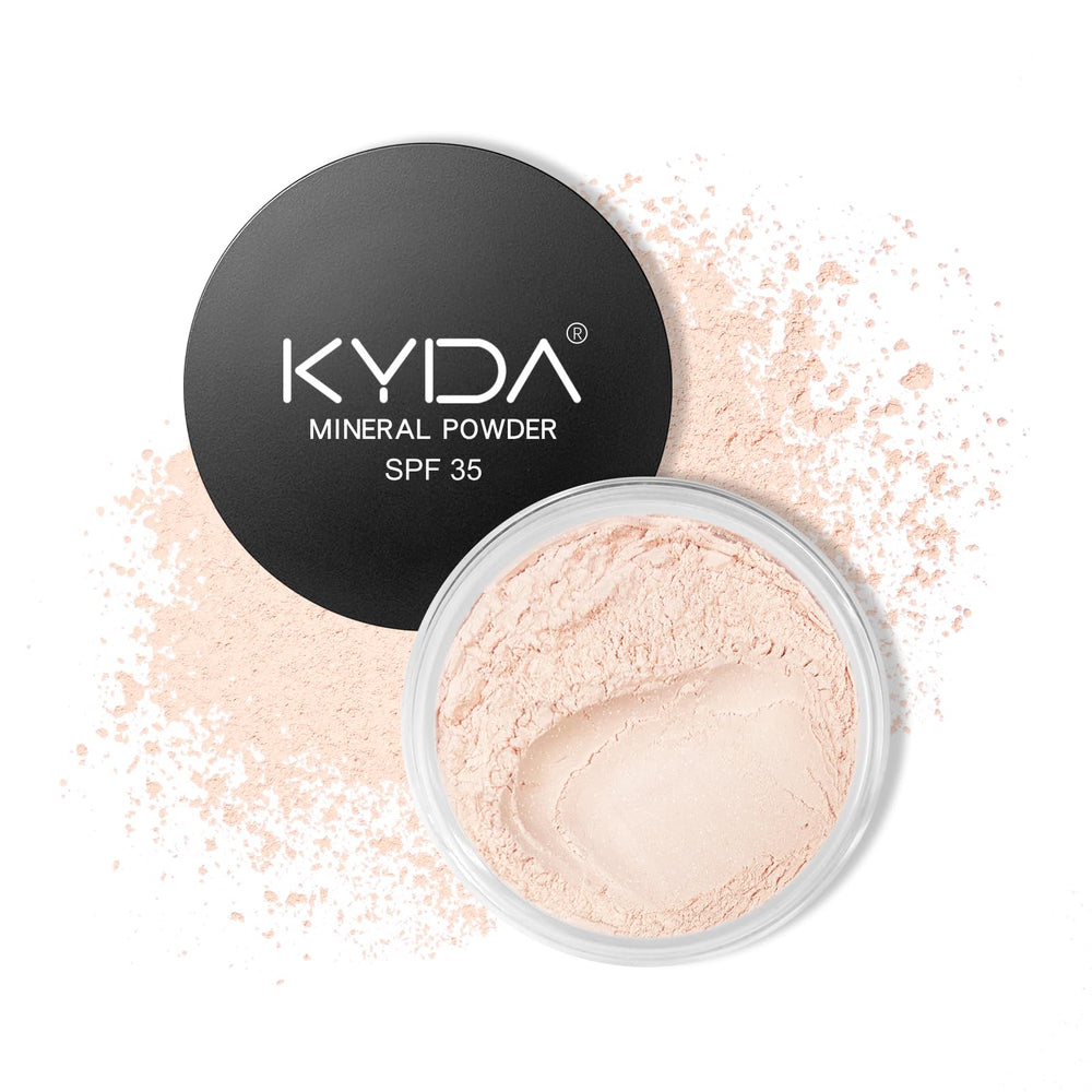 KYDA Poudre Minérale capuchon : texture légère prête à prolonger le maquillage.