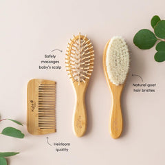 Brosse KYTE BABY en poils en bois pour brins sensibles et propres.