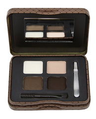 Kit sourcils L.A. Girl: étui métallique miroir pour retouches discrètes.