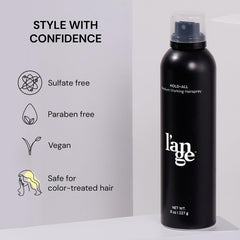 L'ANGE HAIR Hold-All, démonstration de résistance à l'humidité et UV pour des coiffures durables.