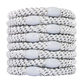 Bandes cheveux argentées L. Erickson pour un style rapide et chic.