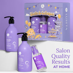 L LUSETA Biotin Trio après-shampooing flacon – démêle et renforce les cheveux fins.