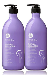 L LUSETA Biotine et Collagène – shampooing, bouteille, renforce les cheveux et apporte du volume.