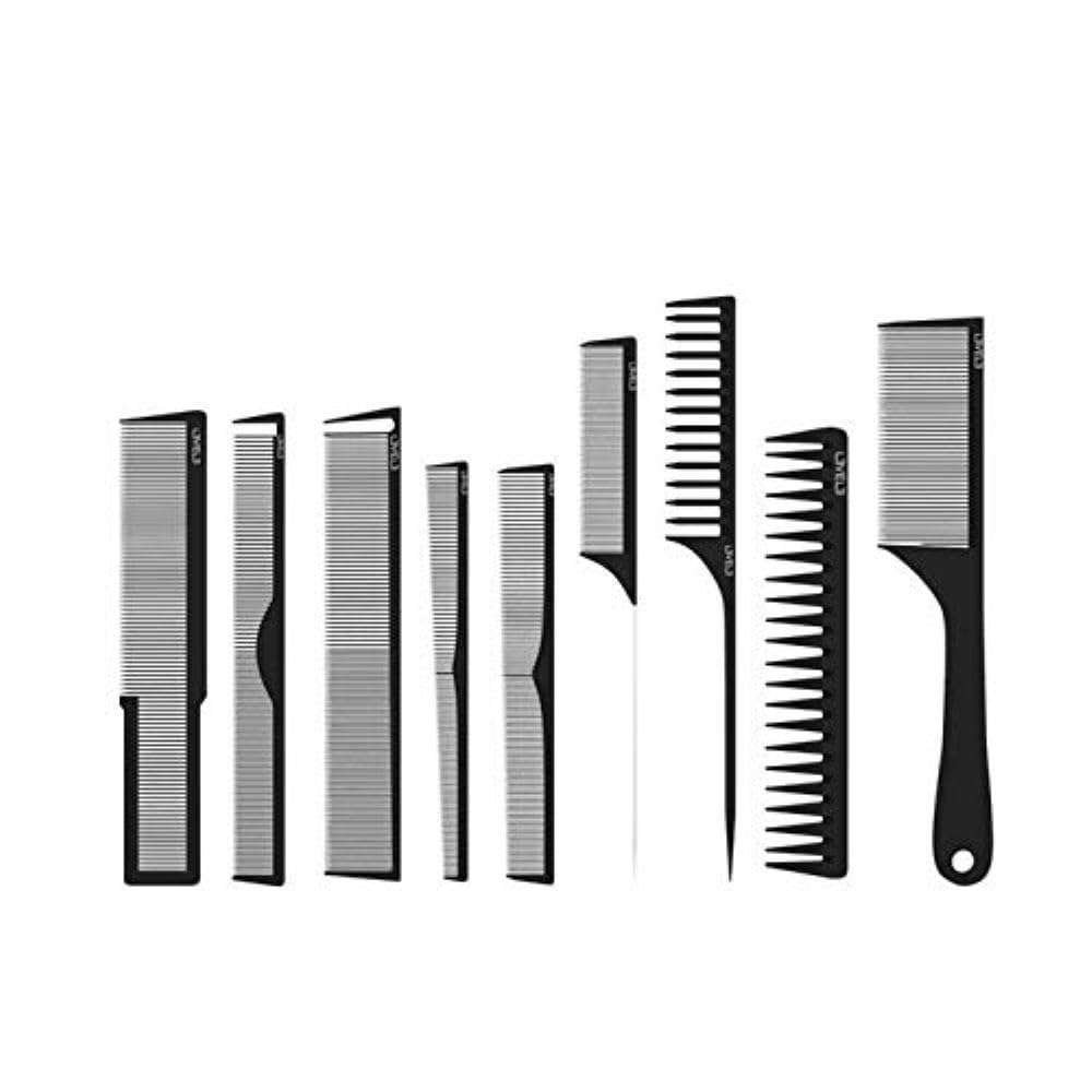 L3 Carbon Peigne ensemble 9 pièces pour diverses coiffures et longueurs.