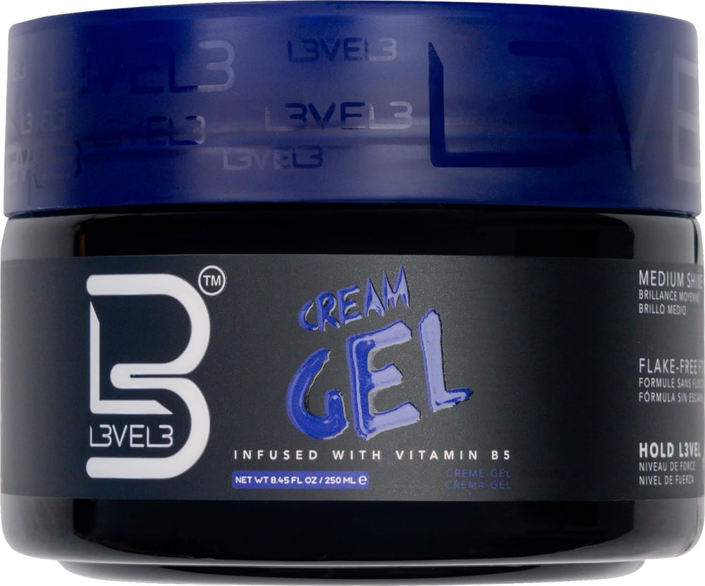 L3 Crème Gel Niveau 3 – bouteille 250 ml offrant contrôle moyen et coiffage précis.