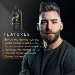 Huile L3 barbe - texture légère et non grasse, parfum Niveau Trois