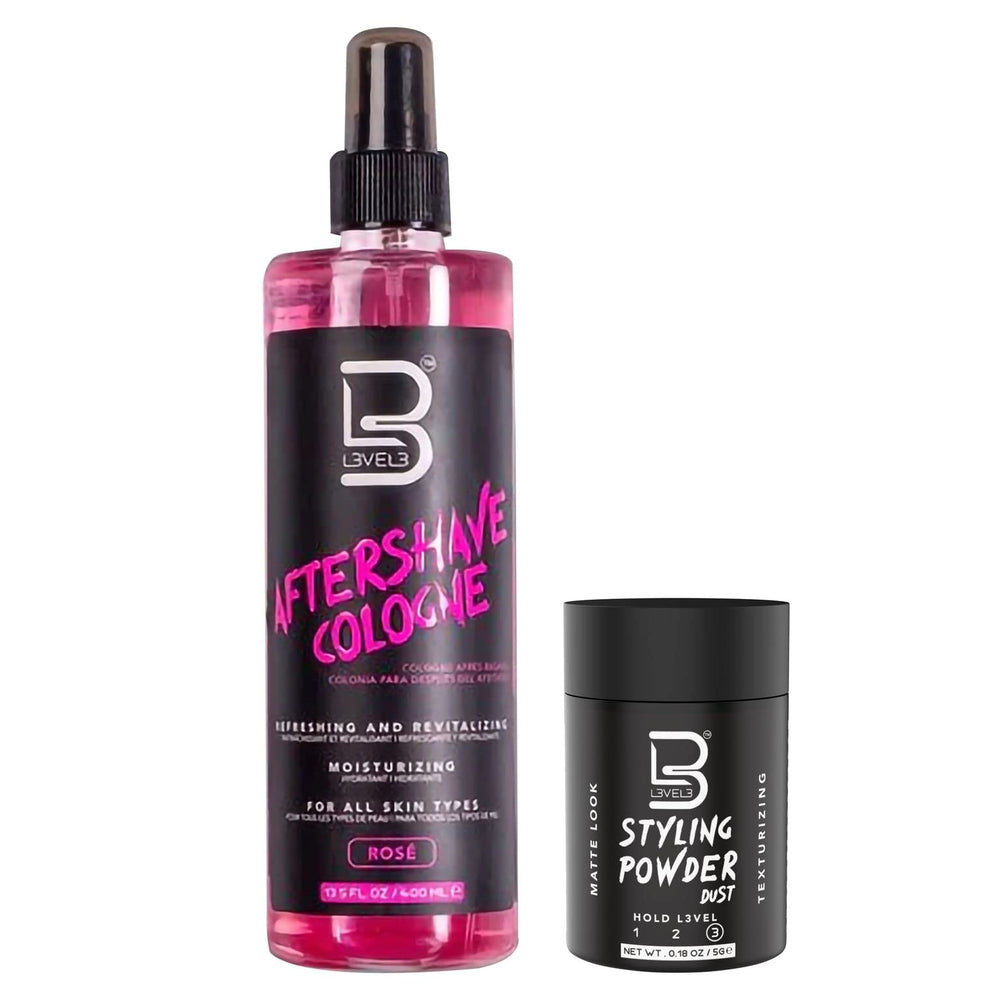 L3 Level 3 flacon rose, parfum frais et hydratation légère après rasage.