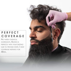 L3 teinte barbe temporaire - couverture des cheveux gris et des racines.
