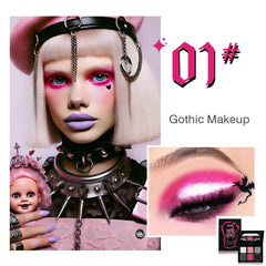 La Catrina palette yeux blanc matte et rose clair pour look polyvalent.