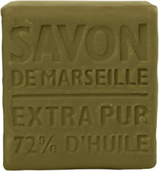 La Compagnie de Provence Savon Marseille Olive, cube, usage mains et ménage, douceur quotidienne.
