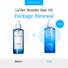 LA'DOR huile capillaire : application facile pour cheveux soyeux.
