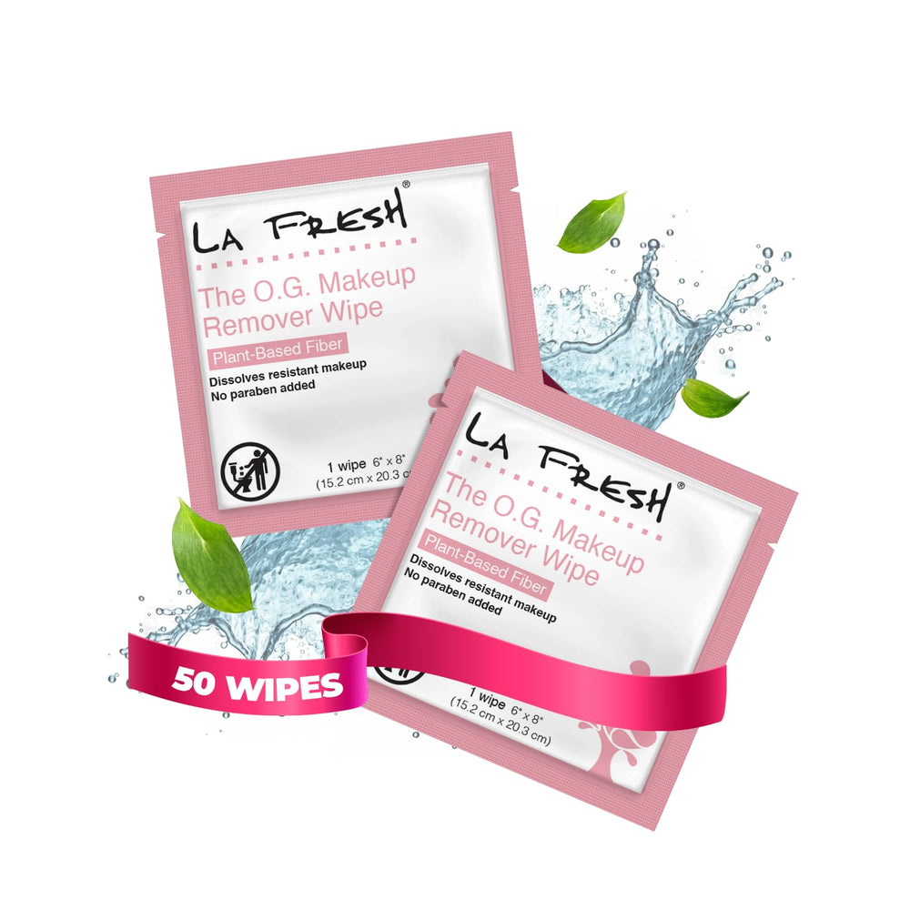 La Fresh lingettes visage imperméables démaquillent en douceur et hydratent la peau.