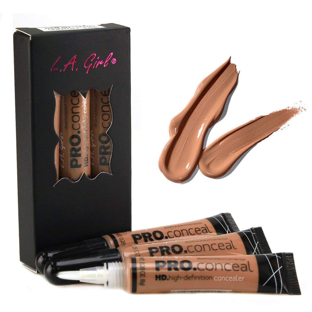 Correcteur L.A. Girl Haute Définition en teinte Châtaigne, avec applicateur brosse, teint uniforme.