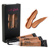 Correcteur HD Pro de L.A. Girl Toffee, bouteille prête à l’emploi pour une couvrance naturelle.