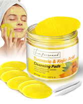 LA.PERSONAL Tampons nettoyants visage curcuma et acide kojique, emballage pratique.