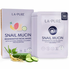 Masque LA PURE Mucin Escargot Pack 10 hydratation et revitalisation