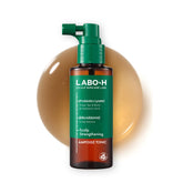 LABO-H Spray sur cuir chevelu en action, refroidissement instantané.