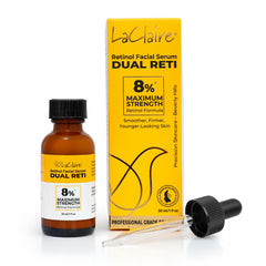 LaClaire Retinol Complex Serum, bouteille élégante prête pour votre routine nocturne