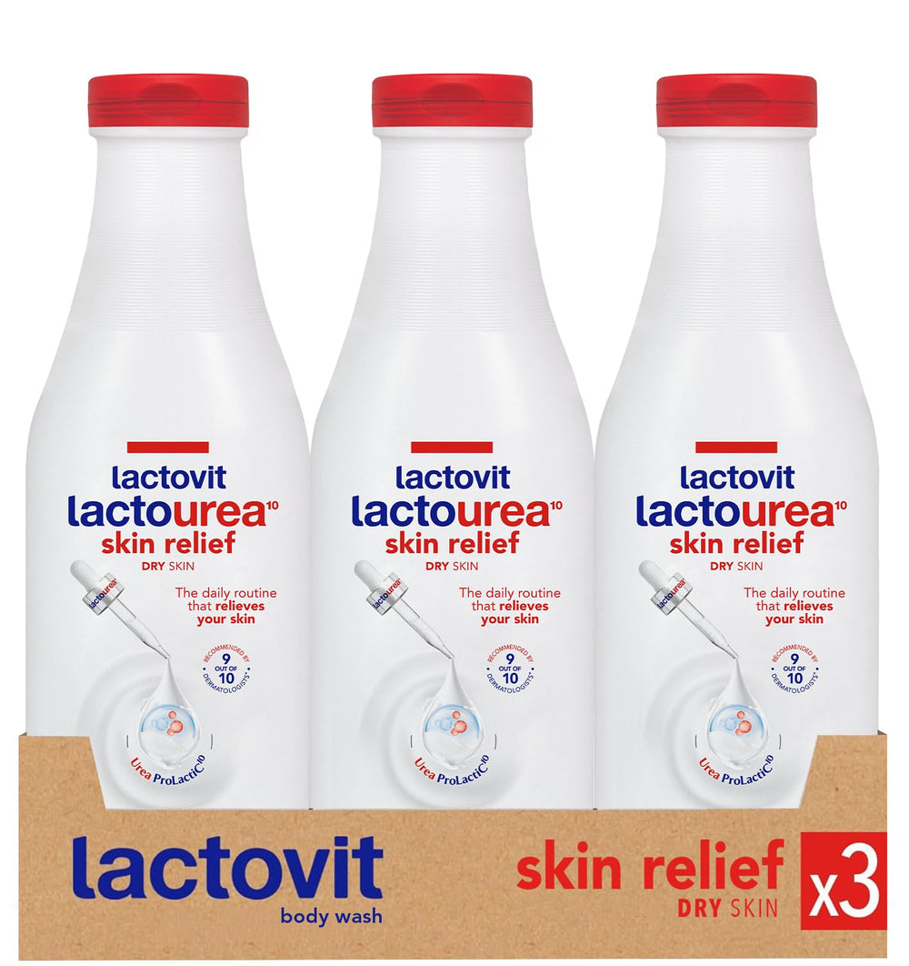 Lactovit Lactourea: bouteille 600 ml prête à hydrater la peau.