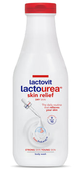 Lactovit Lactourea: bouteille hydratante pour peau sèche, apaisement durable.