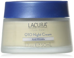 LaCura Q10 Crème Nuit Visage anti-rides dans son pot, hydratation nocturne douce