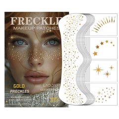 Patch visage dorees LADDYFOX rendu paillete durable pour fetes et concerts