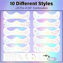LADDYFOX patches visage paillettes holographiques pour une transformation rapide