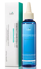 LADOR Perfect Hair Fill Up flacon zoom, soin rapide pour cheveux lustrés.