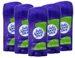 Lady Speed Stick 5-pack back view communicates easy shopping and consistent odor control protection.